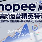 Shopee虾皮高阶运营精英特训营，高阶运营技巧+流量提升+转化率优化，助你业绩翻倍（更新26年5月）