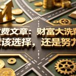 付费文章：财富大洗牌，我该选择，还是努力？