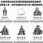 抖音某博主的历史博弈思维短视频实操教学，简单易上手，新手也能拿伙伴计划+精选独家收益