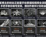 抖音某博主的创业正能量手绘素描短视频全流程教学，手把手教你做号变现，撸创作者伙伴计划收益