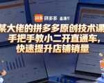 某大佬的拼多多原创技术课，手把手教小二开直通车，快速提升店铺销量