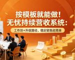 按模板就能做！无忧持续营收系统：工作坊+升级路径，稳定销售超简单【原创双语字幕】