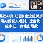 爆款AI真人短剧全流程拆解，用AI做真人短剧，速度快，成本低，也能出爆款