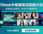 某大佬的Tiktok中视频项目陪跑，涵盖TK各个赛道玩法教学，从0到1出海賺美金