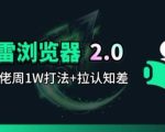 迅雷浏览器项目2.0_拆个大佬周1W的打法