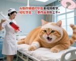 AI制作橘猫打针反差视频教学，轻松学会，一条作品涨粉上千+