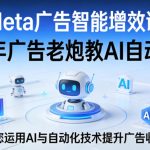 Meta广告智能增效课，11年广告老炮教AI自动化，助您运用AI与自动化技术提升广告收益