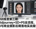 AI训练营第三期：Midjourney+SD+PS全流程，AI与商业摄影后期落地实战案例
