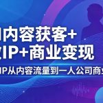 AI内容获客+做IP+商业变现，AI+IP从内容流量到一人公司商业化