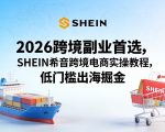 2026跨境副业首选，SHEIN希音跨境电商实操教程，低门槛出海掘金