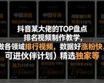 抖音某大佬的TOP盘点排名视频制作，做各领域排行视频，数据好涨粉快，可进伙伴计划＋精选独家等