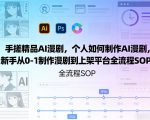 手搓精品AI漫剧，个人如何制作AI漫剧，新手从0-1制作漫剧到上架平台全流程SOP