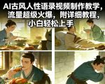 AI古风人性语录视频制作教学，流量超级火爆，附详细教程，小白轻松上手