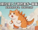 哥斯拉侵入了我的家乡–喵喵版短视频制作教学，快速起号涨粉