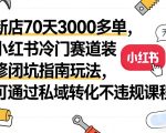 新店70天3000多单，小红书冷门赛道装修闭坑指南玩法，可通过私域转化不违规课程