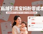 私域引流宝妈粉零成本流程简单月入超过1W+适合小白想做副业的
