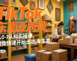 TikTok东南亚跨境从0-1认知实操课，教你快速开始出海生意