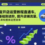 淘宝开店运营教程直通车，从基础到进阶，提升店铺流量，转化率和整体运营效率（更新26年1月）