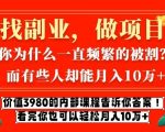 价值3980的网创内部课程，告诉你互联网创业月入10个W的秘密【揭秘】