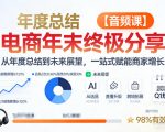 电商年未终极分享，从年度总结到未来展望，一站式赋能商家增长【音频课】