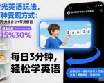 时光英语玩法，两种变现方式：视频号分成计划+带货橱窗