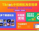 Tiktok中视频航海变现课，多个赛道玩法，新手老手都能在TK中视频捞金