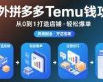 海外拼多多temu钱攻略从0到1打造店铺，轻松爆单