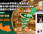 Facebook中东成人用品实战，掌握从0到1运营中东Facebook商城，快速提升订单转化