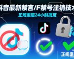 抖音最新禁言/F禁号注销技术，正规渠道24小时搞定