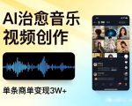 AI做治愈音乐视频，多平台投稿，单条商单变现3W+