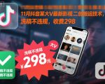 11月抖音某大V最新影视二创搬运技术，洗稿不违规，收费298