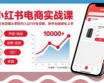 小红书电商实战课，小红书店铺从零到月入过1W全攻略，新手也能轻松上手