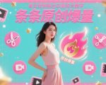 美女视频搬运去重技术教学，条条原创爆量