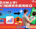 3分钟上手！0门槛做京东蓝海全自动掘金，2个账号当天收益3张+，小白闭眼冲【揭秘】