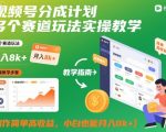 视频号分成计划多个赛道玩法实操教学，制作简单高收益，小白也能月入8k+