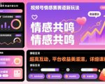 视频号情感赛道新玩法，超高互动，平台收益美滋滋，详细课程
