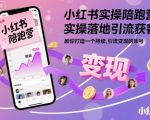 小红书实操陪跑营，实操落地引流获客，教你打造一个持续引流变现的账号