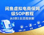 闲鱼虚拟电商，月入轻松过1W，保姆级SOP教程