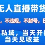 淘宝无人直播12.0，公域私域技术，不封号，不违规布局双十一流量风口，日入1k（独家技术）【揭秘】