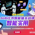 AI小红书智能体实战课，手把手教你用AI制作智能体及创作小红书虚拟产品，提效+内容商业化