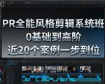 PR全能风格剪辑系统班，0基础到高阶，近20个案例一步到位