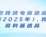 亚马逊跨境电商选品案例(更新2025年10月)，跨境电商利基选品