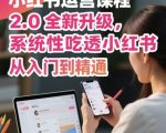 小红书运营课程2.0全新升级，从入门到精通，系统性吃透小红书
