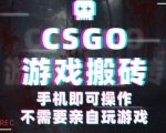 CSGO游戏挂G捡漏，单日扫货5张+，年底小高峰上车可吃肉，手机即可操作，兼职副业创业网创【揭秘】
