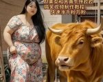 AI美女和大黄牛摔跤搞笑荒诞视频制作教程，快速涨千粉万粉