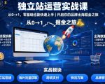 独立站运营实战课，​从0到1，零基础也能快速上手，开启你的品牌出海掘金之旅