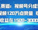 懒人赛道：视频号分成计划单条视频120W点赞量 收益高综合收益在1.5K左右