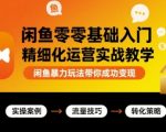 闲鱼零基础入门精细化运营实战教学，闲鱼暴力玩法带你成功变现