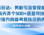 邪修玩法：男粉引流变现新玩法每天弄个5张还是可以的变现方向参考我以往的内容