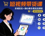 最新短视频带货课，全域投流+随心推全套投流课程+思维导图